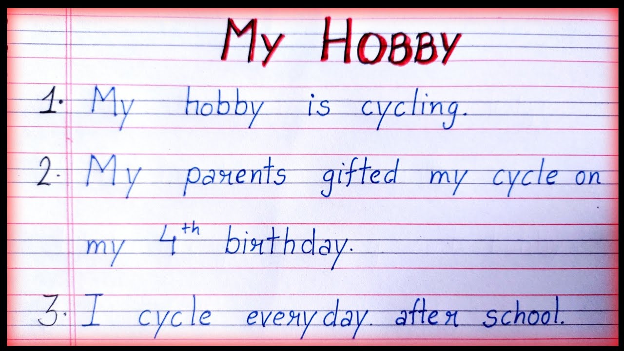 my hobby essay cycling