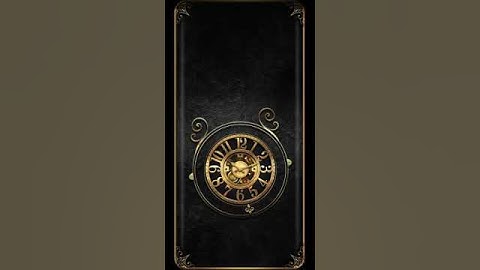 Luxury black gold retro clock Animated