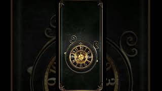 Luxury black gold retro clock Animated