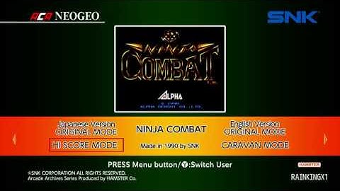 ACA Neogeo Ninja Combat Easy Completion All Achievements