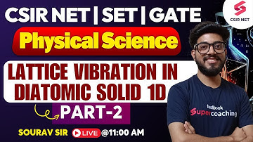CSIR NET| GATE| SET| Physical Science| Lattice Vibration in Diatomic Solid 1D | Part 2 | Sourav Sir