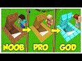 TRASFORMIAMO LA BASE SEGRETA NOOB IN PRO E GOD! - Minecraft ITA