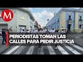 En Veracruz, reporteros marchan para exigir justicia para las periodistas Yessenia y Johana