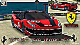 plotagem para ferrari 458 (car parking multiplayer)