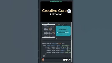 Creative Cursor Animation 🔥 HTML CSS JS Mouse Effect Tutorial