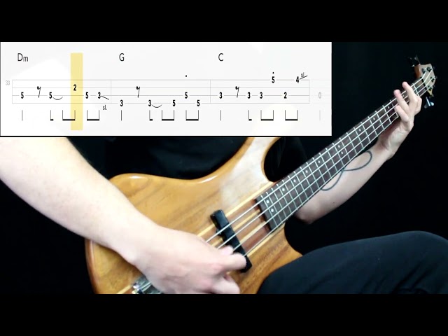 Miley Cyrus - Flowers (Bass Cover) (Play Along Tabs In Video) class=