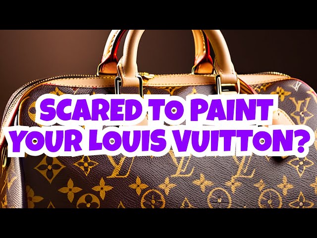 CUSTOM PAINTED LOUIS VUITTON GM MONOGRAM BUCKET BAG