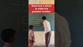 Move any 2 sticks to make the greatest number | innovative ideas #braingames #brainchallenge #iqtest