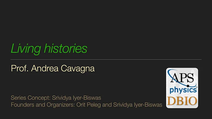 "Living Histories". Prof. Andrea Cavagna | #TheLiv...