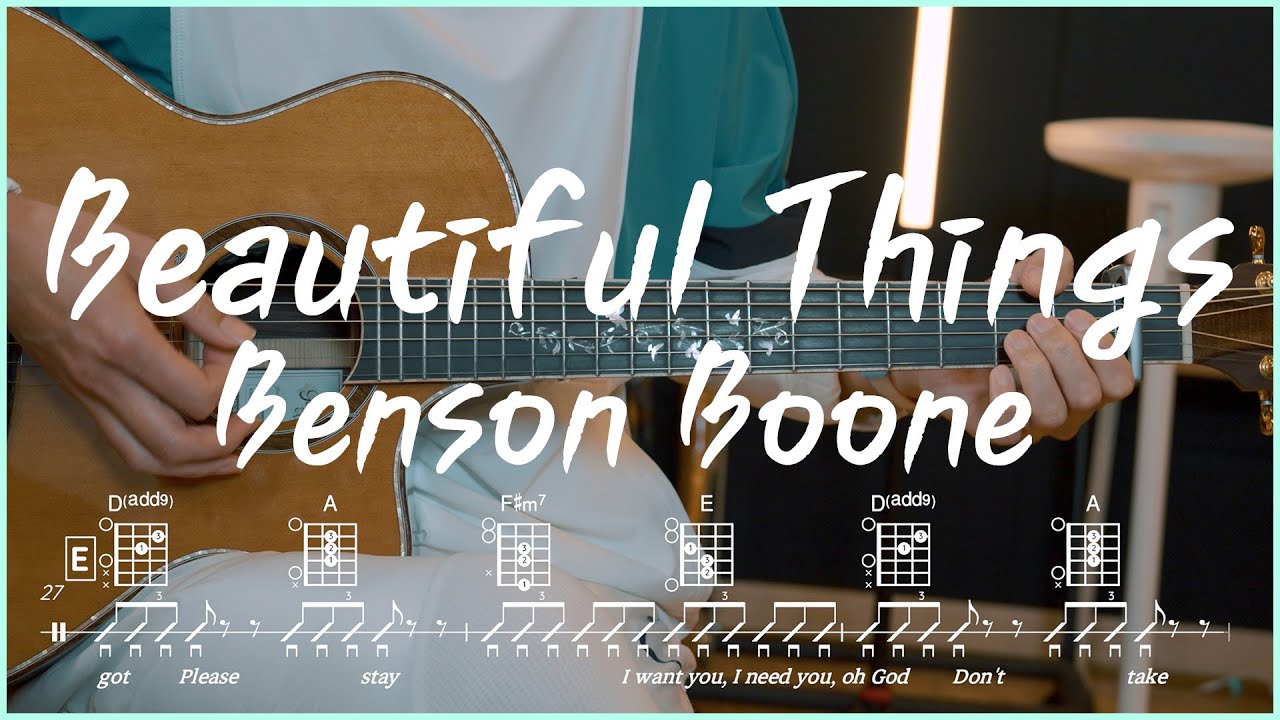 Benson Boone - Beautiful Things 기타 연주 악보 Guitar TAB Benson Boone - Beautiful Things 기타 연주 악보 Guitar TAB