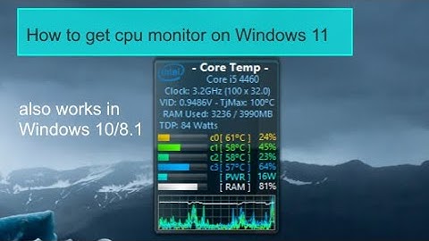How to get cpu monitor widget Windows 11/10/8.1