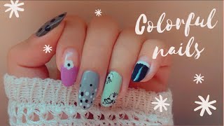 مناكير ملونة|colorful nails