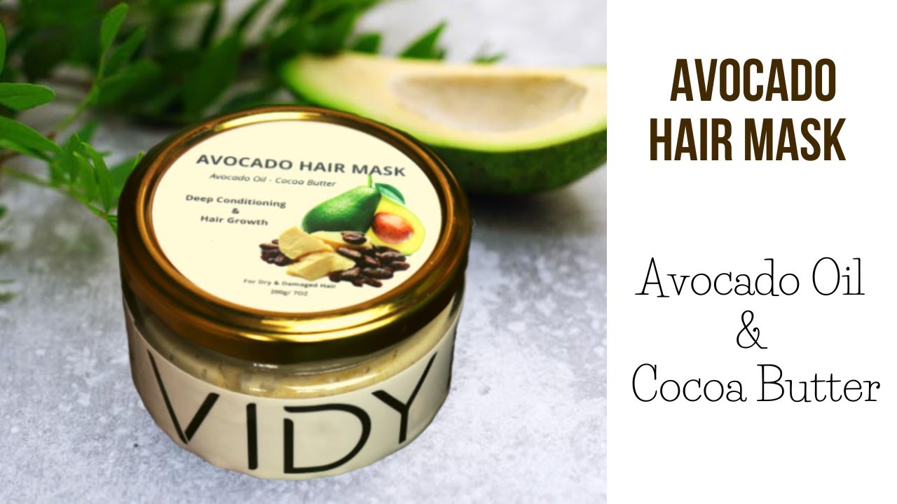 DIY AVOCADO OIL & COCOA BUTTER HAIR MASK /CREAM Vic's Food Tube YouTube