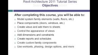 Celebrity Revit Architecture 2011 - Introduction to the Tutorial Series Profile