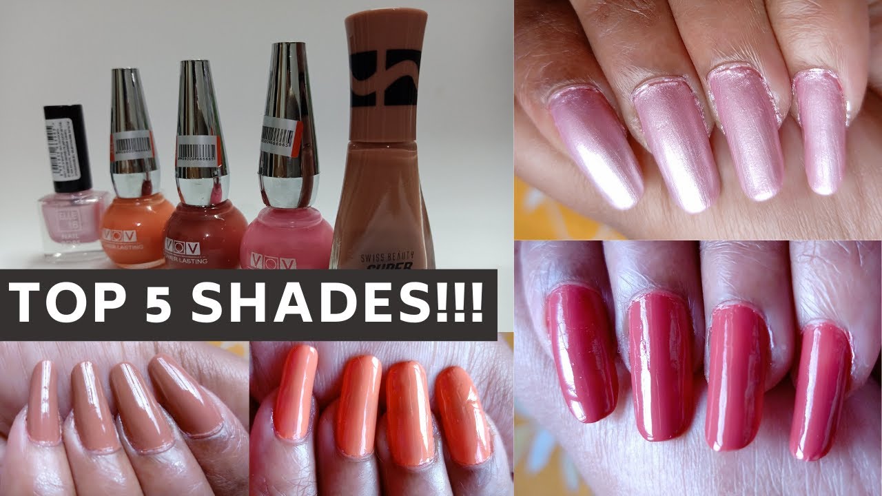 Top 5 Nail shades Perfect for Office Wear | Best nail paint for dark skin |  Lets Try Out - YouTube