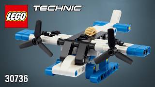 LEGO Technic White Seaplane (30736)[82 pcs] Step-by-Step Building Instructions @TopBrickBuilder