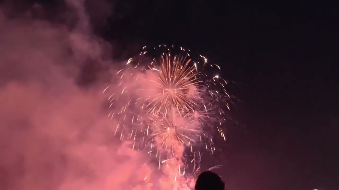 NDP 2023 Rehearsal Fireworks from Floating Platform