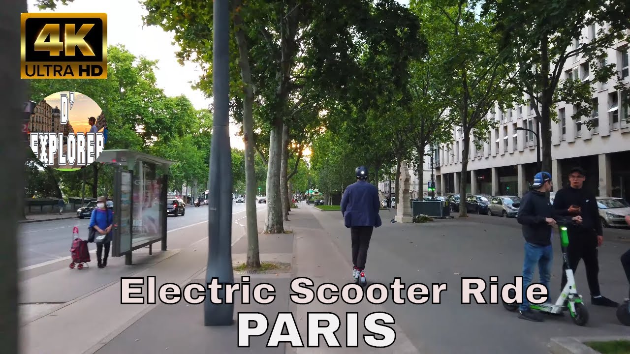 EXPLORING PARIS by Electric Scooter Ride  2020【4K】