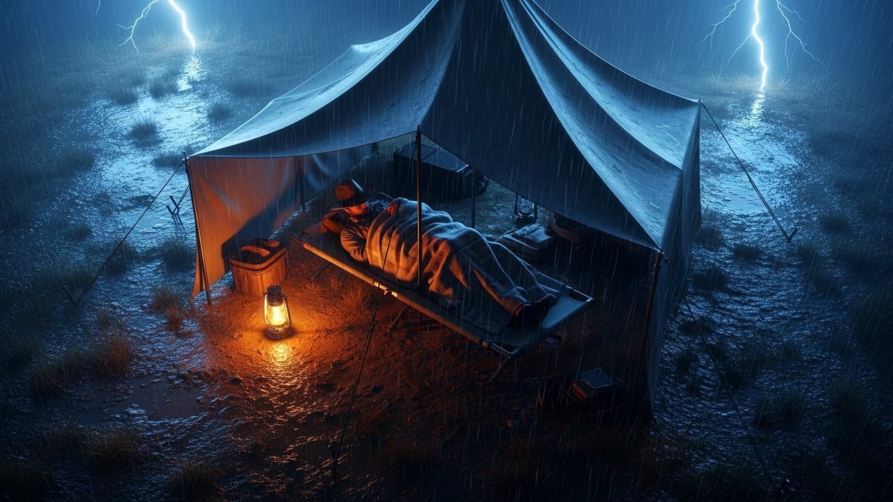 Hiding from the Lightning on a Quiet Ranch Porch with Arthur | RDR2 ASMR Thunder Fast