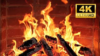 🔥 4K Cozy Fireplace (12H) | Crackling Fire &amp; Warm Glow for Sleep &amp; Relax