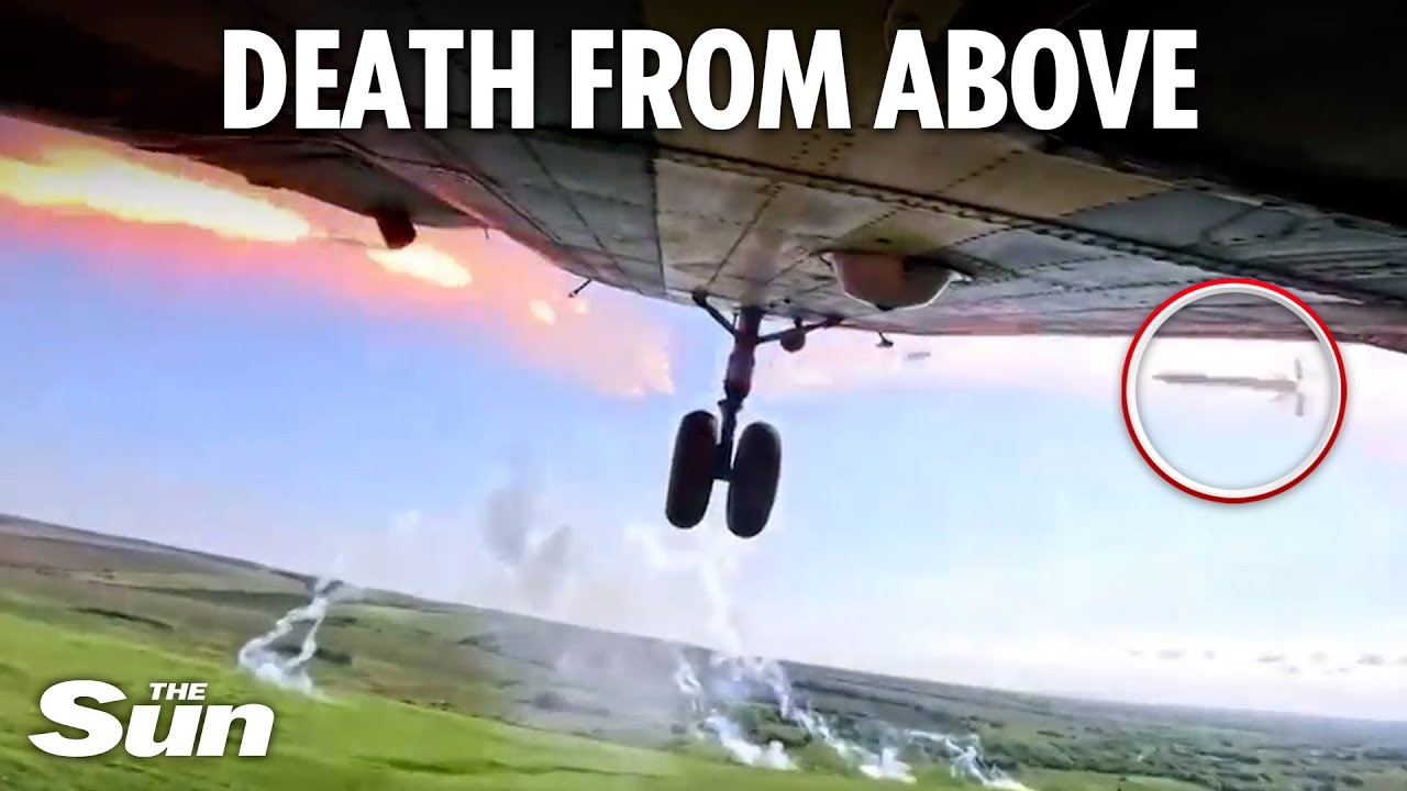 Incredible moment Ukrainian chopper absolutely annihilates Russians ...