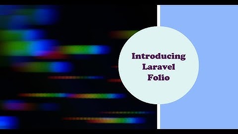 Basic CRUD operations using Laravel Folio