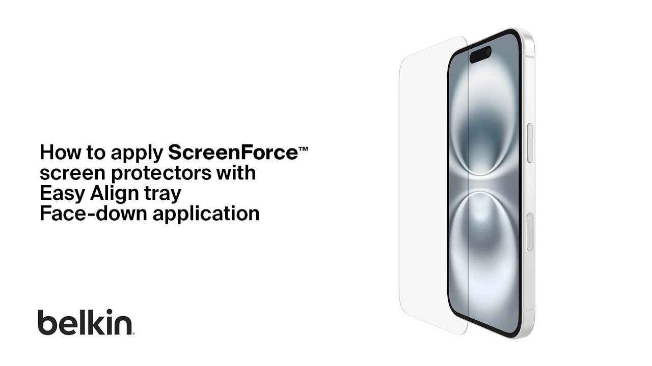 How to Apply Belkin Screen Protector with Easy Align Tray | iPhone 16 ...