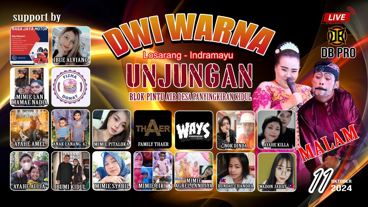 LIVE STREAMING [ MALAM ] DWI WARNA UNJUNGAN BLOK PINTU AIR PANYINGKIRAN KIDUL JUMAT 11 OKTOBER 2024
