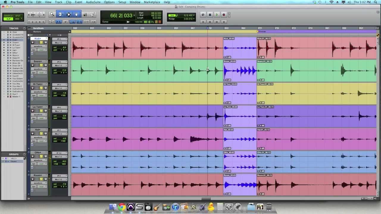 Get The Best Drum Take With Comping - TheRecordingRevolution.com pro tools free