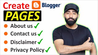 Create Pages in Blogger for AdSense Approval || Blog Course in Hindi/Urdu Class #7