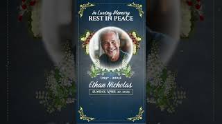 Free Flower Memorial Announcement Tribute Invitation Flyer Video Template (Customizable) - FlexClip