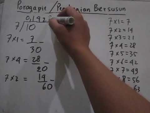 Cara Pembagian Porogapit Satuan 1 2 Dan 3 Dibagi 7 Mudah Difahami Bagian Pertama Youtube