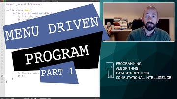 Text-based Menu Driven Program in Java [Part 1/3]