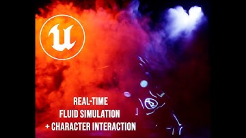 Real-Time Fluid Simulation + Character Interaction ( Niagara Fluids UE5 )