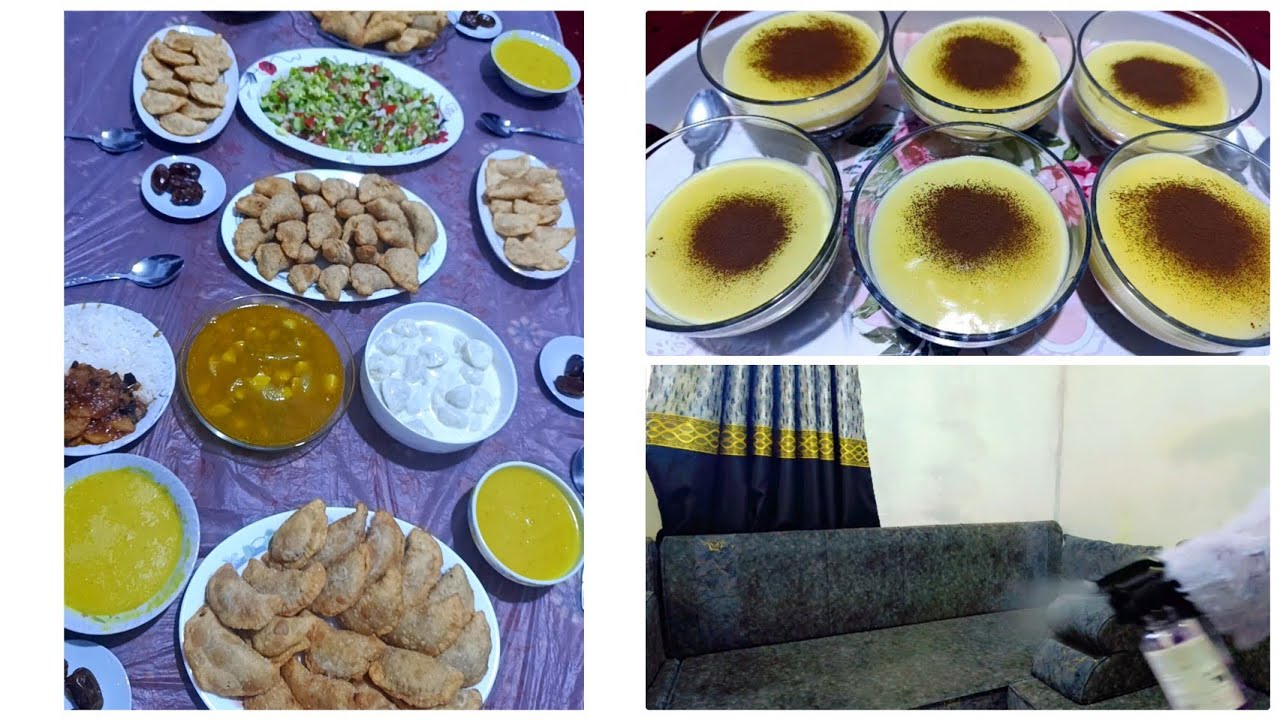 #رمضان كريم🌙قضيت يومي في المطبخ 💫 سمبوسك🥟 وتنظيف سريع 💖