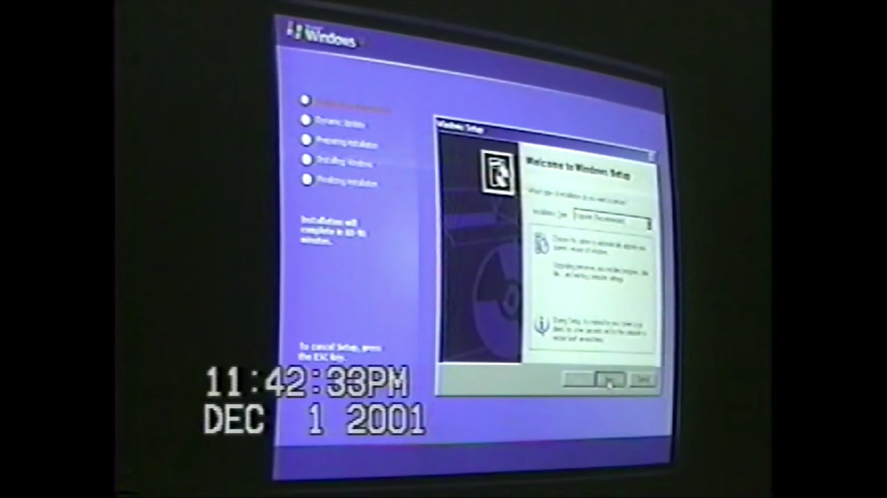 Windows Xp Updateing Image windows xp upgrade 2001 - YouTube