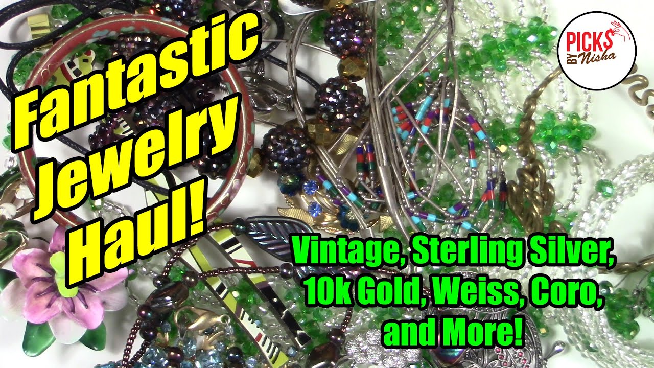Fantastic Jewelry Haul Vintage! Sterling Silver! Gold! Weiss, Coro