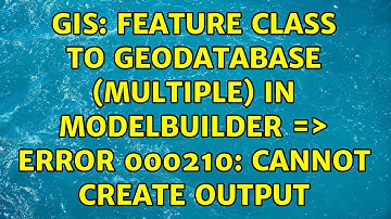 GIS: Feature Class to Geodatabase (multiple) in ModelBuilder =＞ ERROR 000210: Cannot create output
