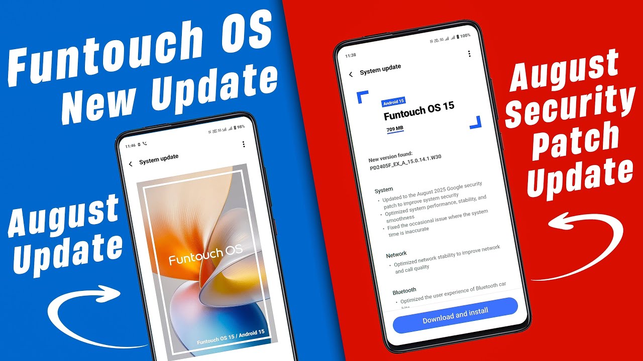 🔥Vivo New Funtouch OS 15 August Update Review | Funtouch OS 15 New Security Patch Update Download
