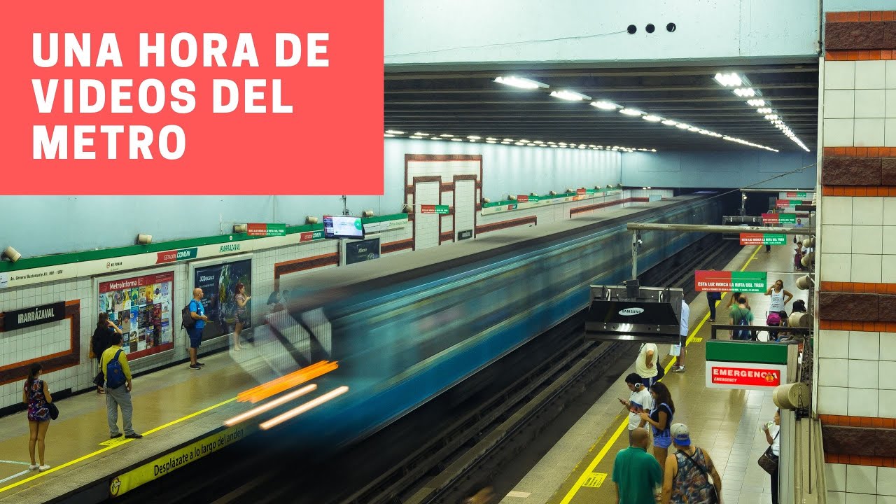 Recopliación de 1 hora del Metro de Santiago (Todos los trenes y lineas)