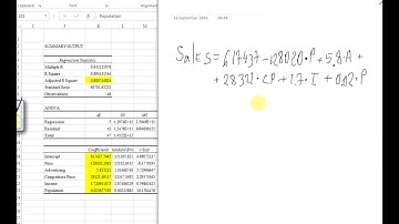 Demand Estimation, multivariate regression in Excel