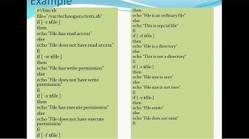24. Unix Tutorial  - Shell Programming -  File Operators