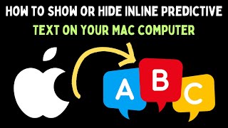 Famous How to Show or Hide Inline Predictive Text on your Mac Computer Profile