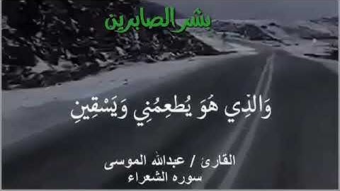 اجمل حالات واتس اب دينيه//القارئ//عبدالله موسى// سورة الشعراء و مهم👇