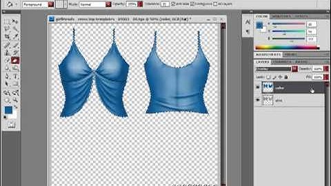 How to make a colored and textured shirt for Secondlife.mp4