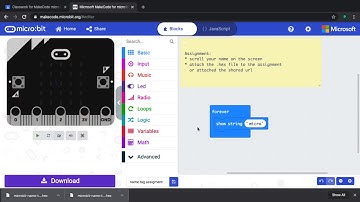 MakeCode and Google Classroom Assigments