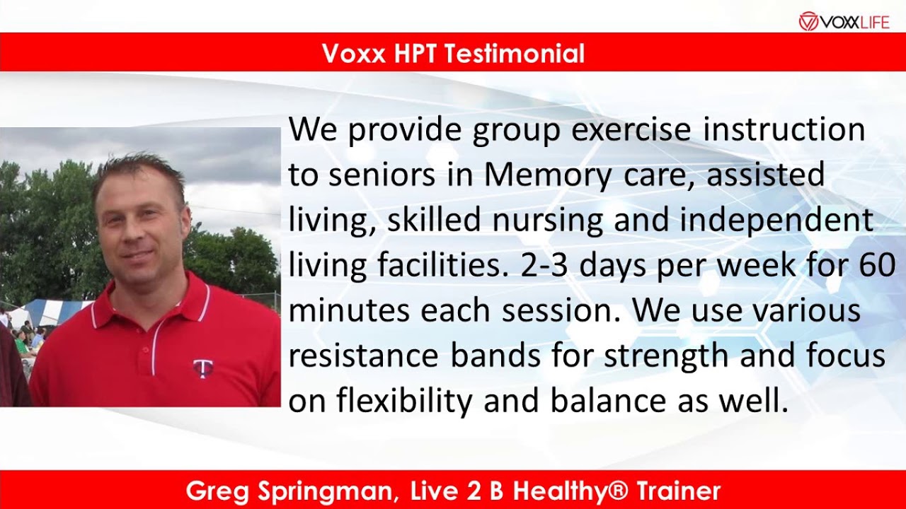Brain Health Talk - Trainer Greg Springman's Voxx HPT Testimonial