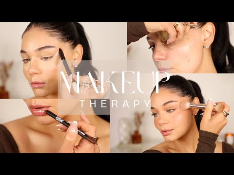 Calming Fall Makeup Tutorial🤎 Makeup Therapy ✨ glowy & relaxing