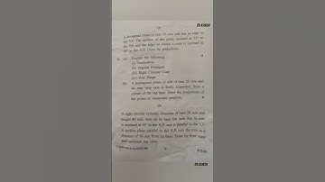 Engineering graphics and CAD previous paper 2024 #engineeringdrawing #barkatullah_university #exam