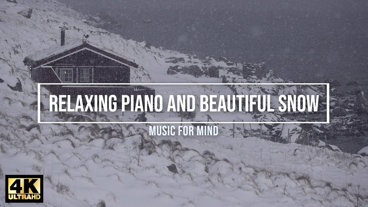 relaxing piano music for winter stress relief music for deep sleep in winter